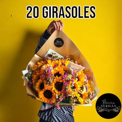 Ramo de 20 girasoles