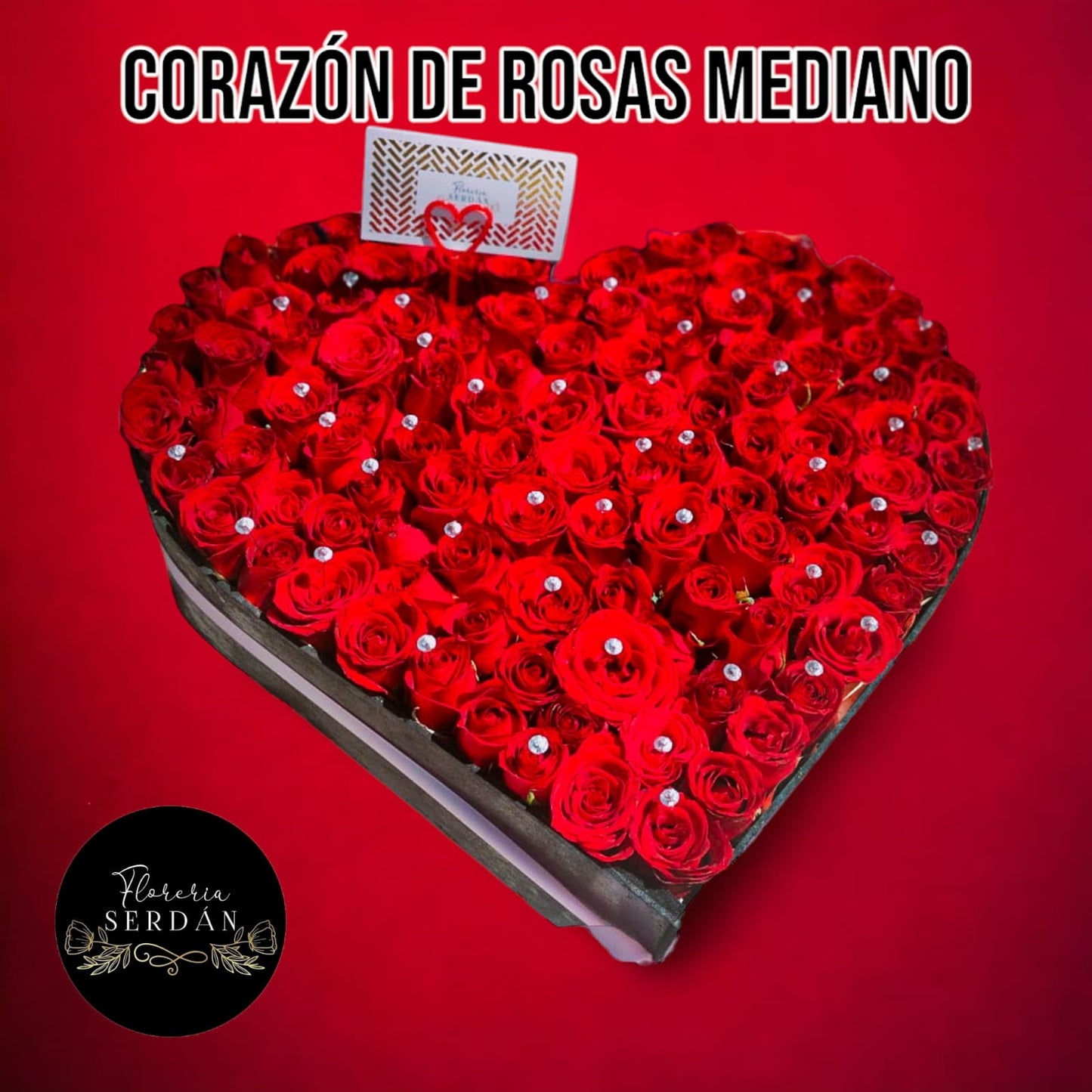 Corazón de rosas