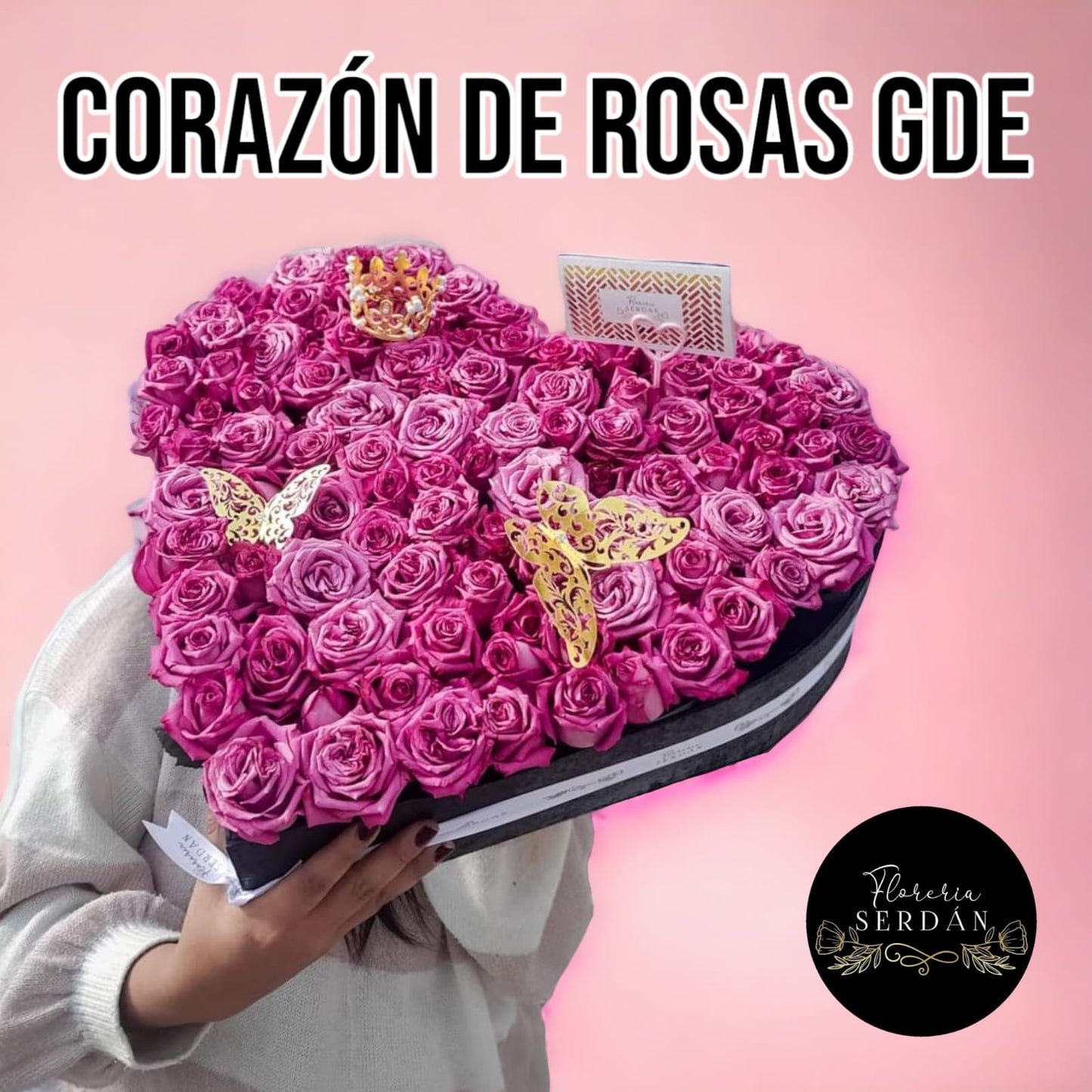 Corazón de rosas