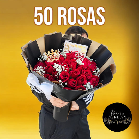 Ramo de 50 rosas