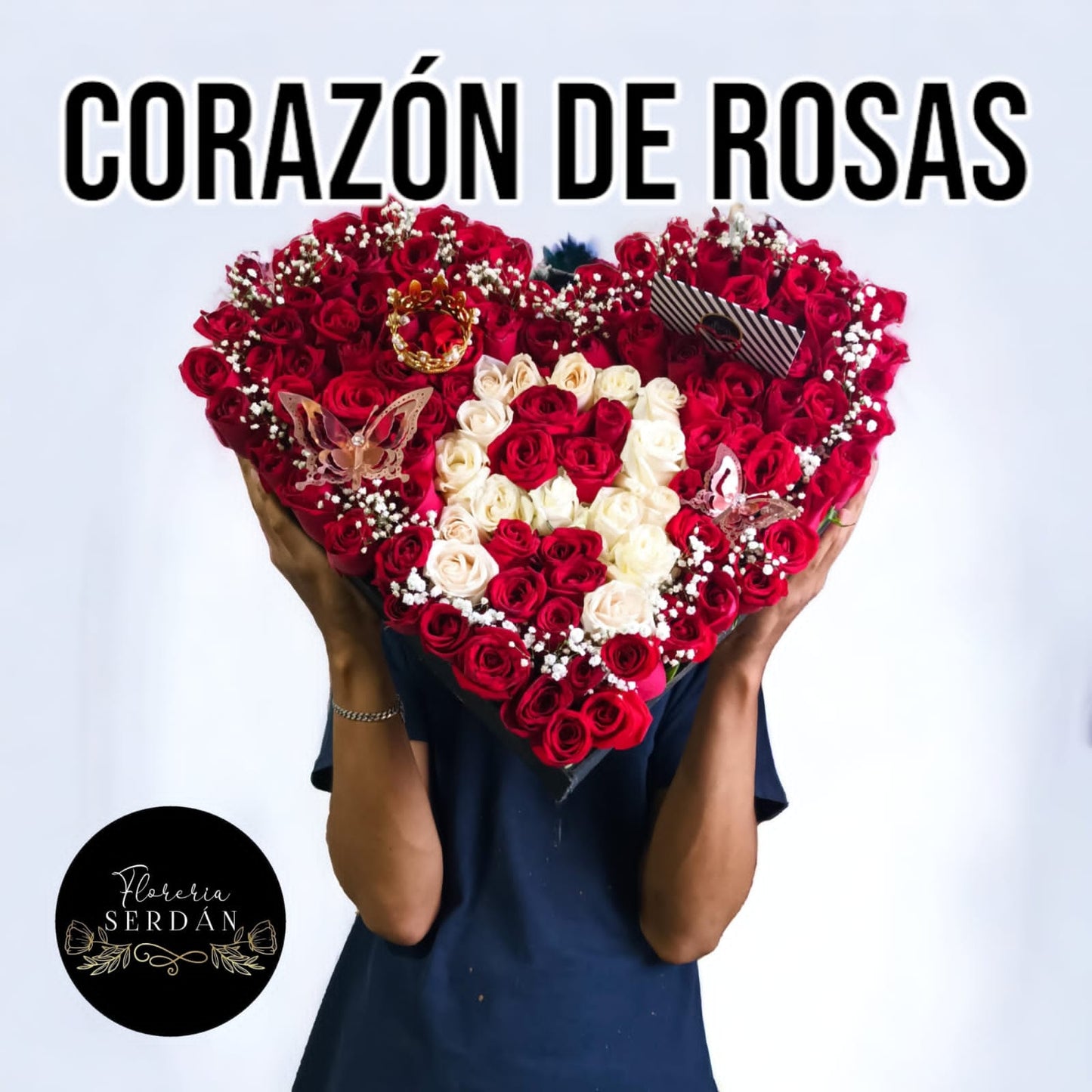 Corazón de rosas