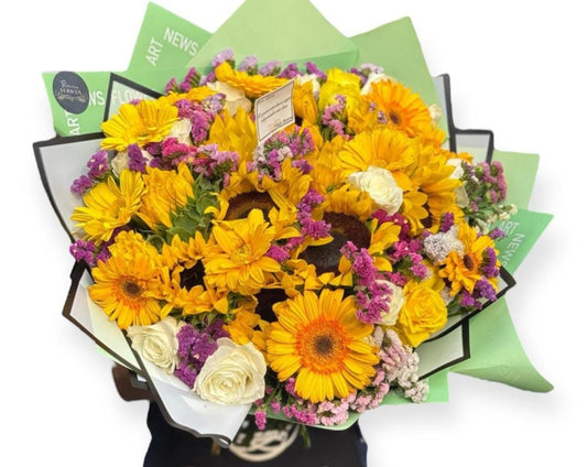 Bouquet de flores amarillas maxi