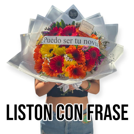 Listón con frase