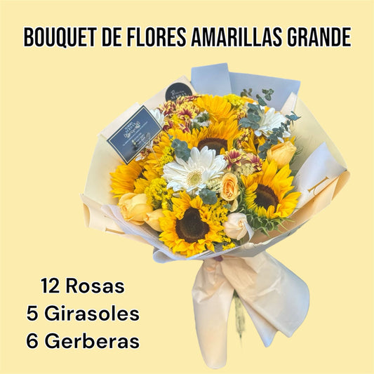 Bouquet de flores amarillas grande