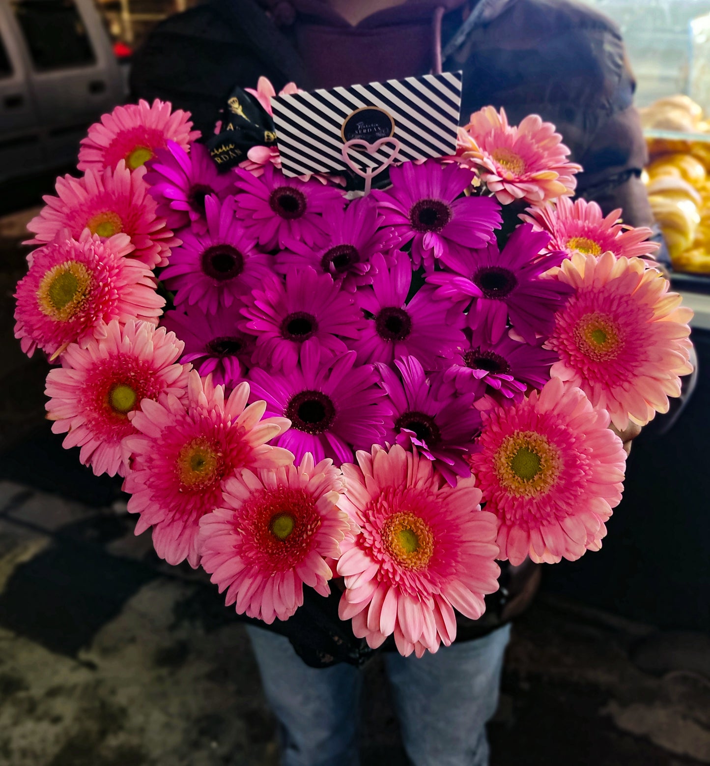 Corazón de Gerberas